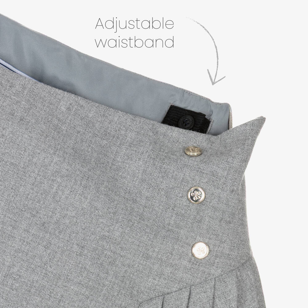 Tartine et Chocolat-Юбка в складку серая для девочек | Childrensalon