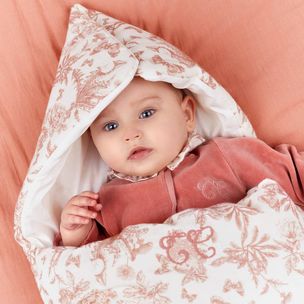 Tartine et Chocolat-Girls Ivory & Pink Nest (85cm) | Childrensalon