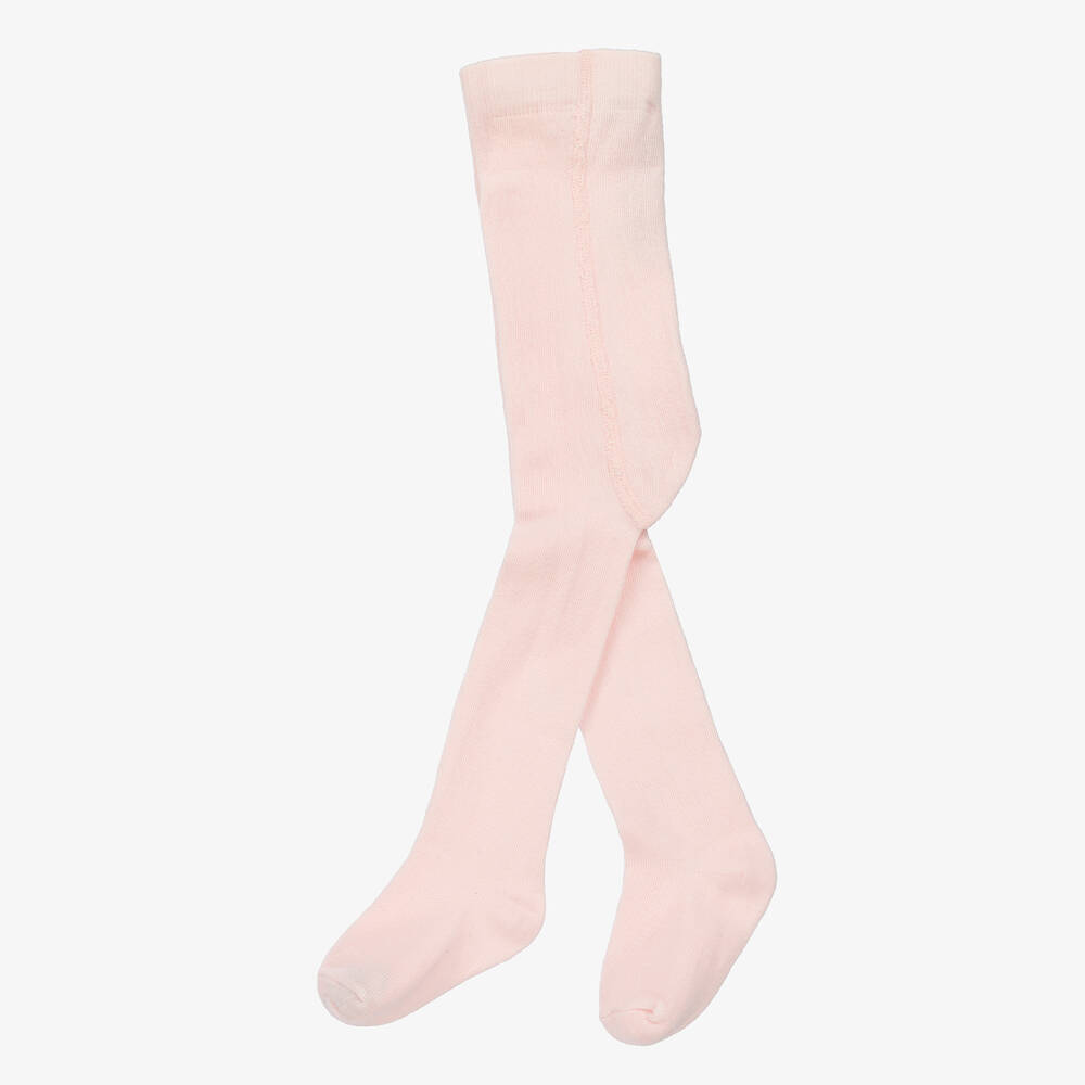 Tartine et Chocolat-Girls Pink Cotton Tights | Childrensalon