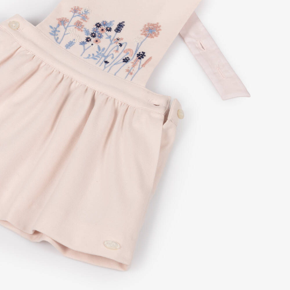 Tartine et Chocolat-فستان بينافور بطبعة ورود لون زهري للبنات | Childrensalon