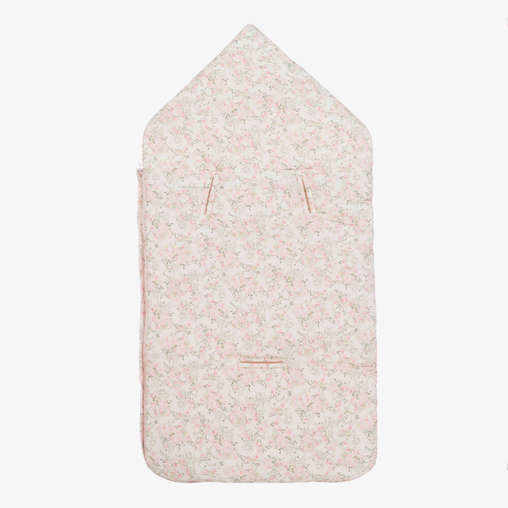 Tartine et Chocolat-Girls Pink Floral Needlecord Nest (81cm) | Childrensalon