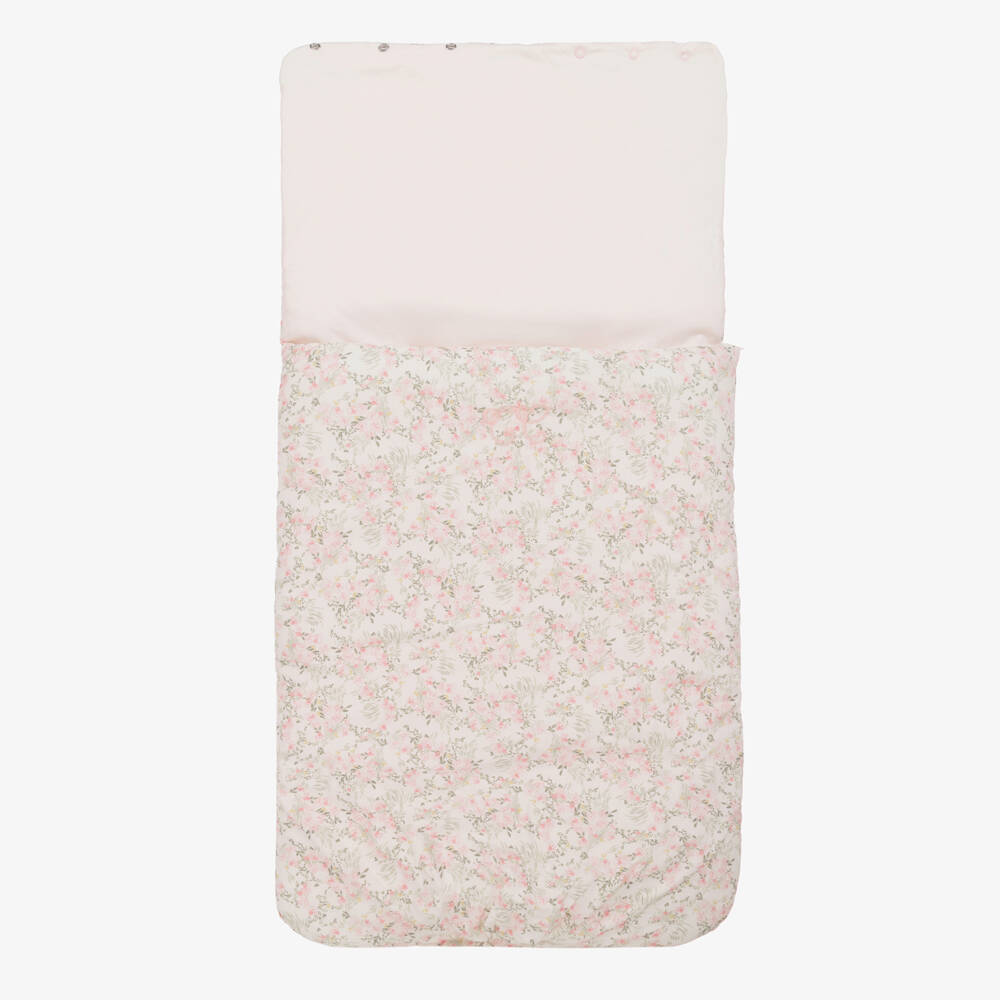 Tartine et Chocolat-Girls Pink Floral Needlecord Nest (81cm) | Childrensalon