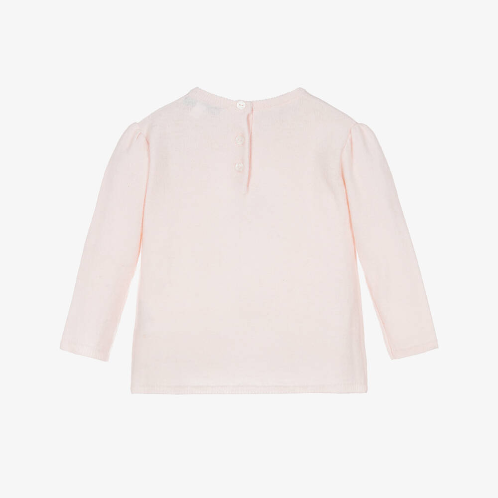 Tartine et Chocolat-بلوفر محبوك لون زهري للبنات  | Childrensalon