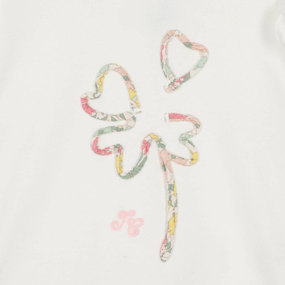 Tartine et Chocolat-Girls Pink & Yellow Cotton Floral Liberty Print Trouser Set | Childrensalon