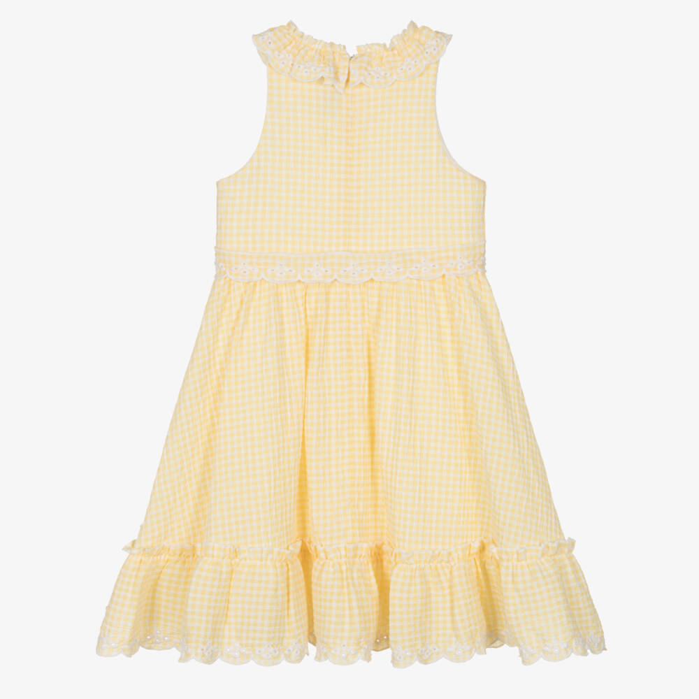 Begonia Yellow Seersucker Dress main image 1