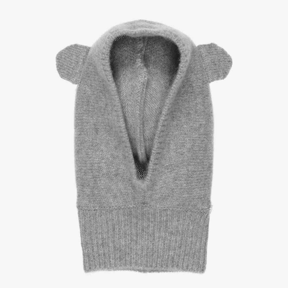 Tartine et Chocolat-Grey Cashmere Knit Balaclava | Childrensalon