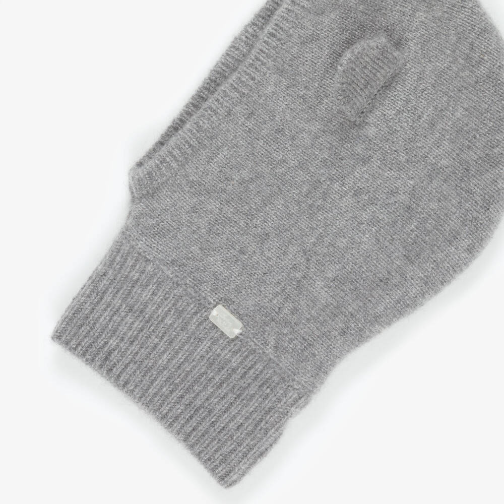 Tartine et Chocolat-Grey Cashmere Knit Balaclava | Childrensalon