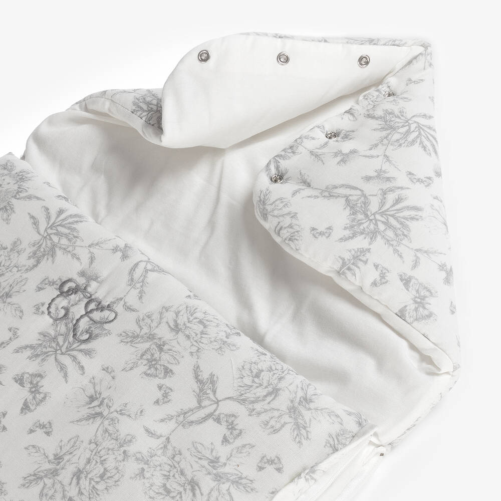 Tartine et Chocolat-Серый хлопковый конверт с принтом туаль де жуи (81см) | Childrensalon