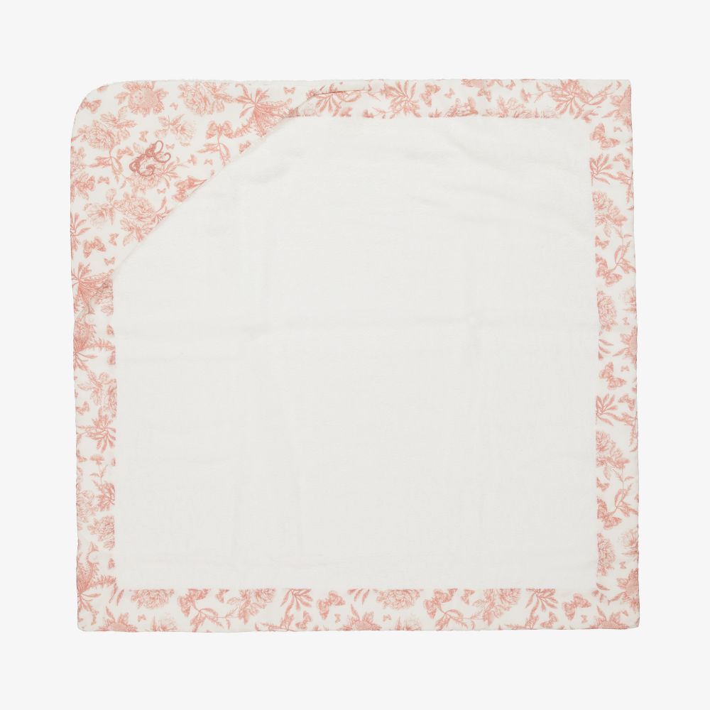 Tartine et Chocolat-منشفة هودي قطن لون عاجي للمولودات (80 سم) | Childrensalon