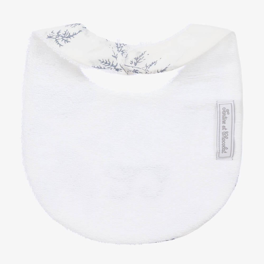 Tartine et Chocolat-Ivory Cotton & Linen Bib | Childrensalon