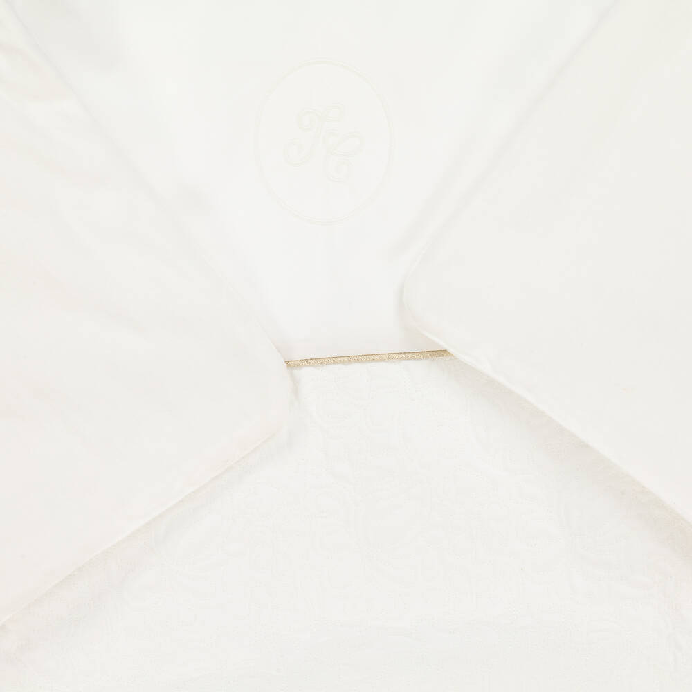 Tartine et Chocolat-Ivory Cotton Padded Baby Blanket (99cm) | Childrensalon