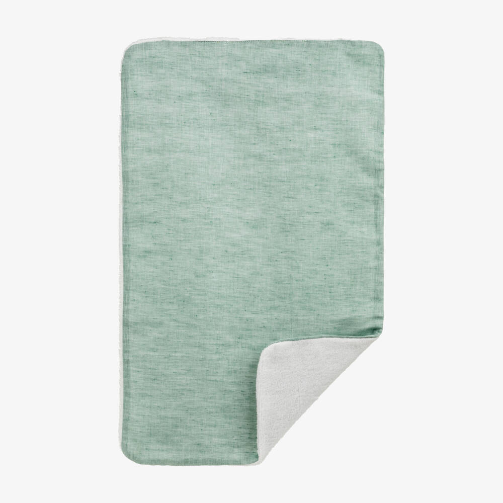 Tartine et Chocolat-Ivory & Green Botanical Print Changing Bag (42cm) | Childrensalon