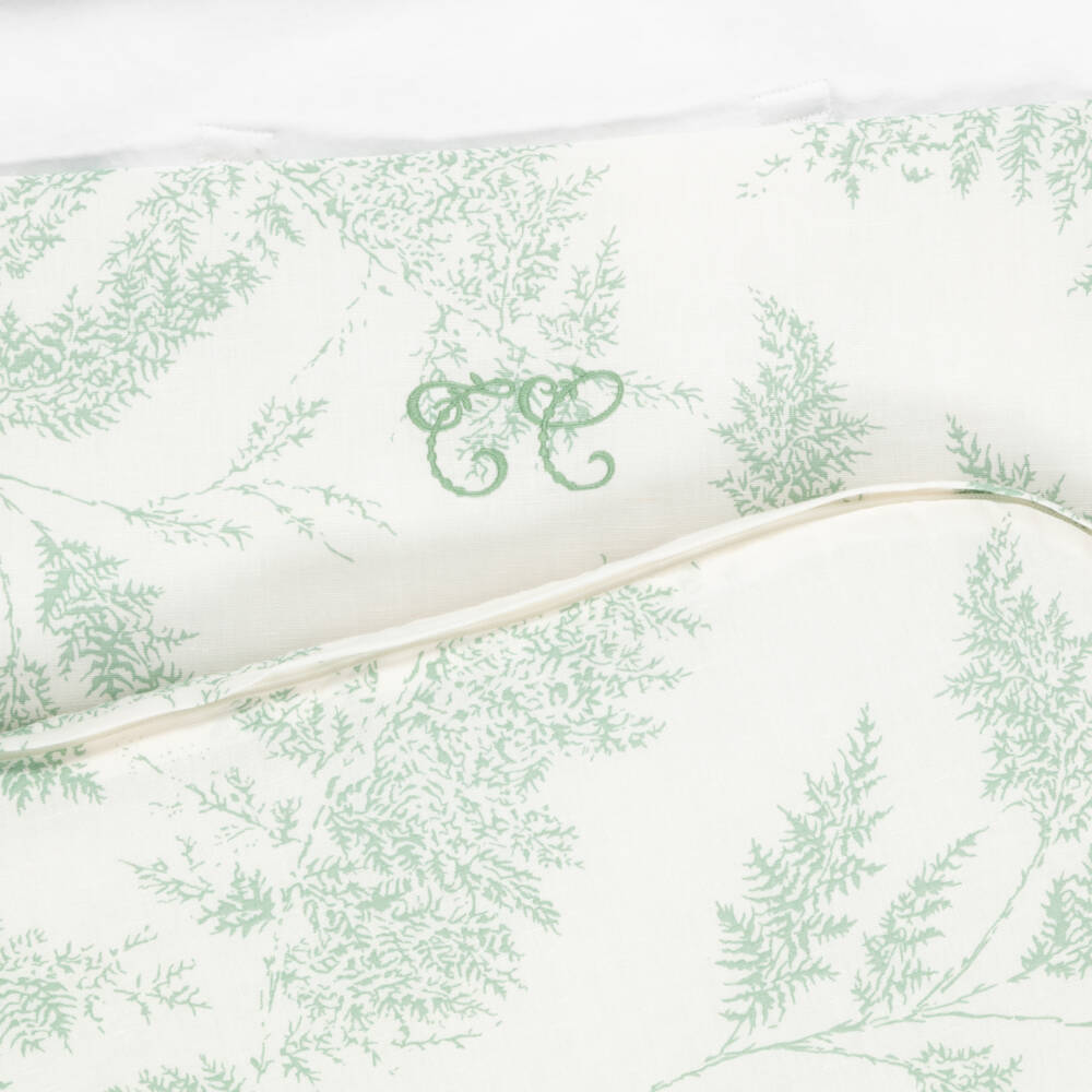 Tartine et Chocolat-Ivory & Green Botanical Print Nest (85cm) | Childrensalon