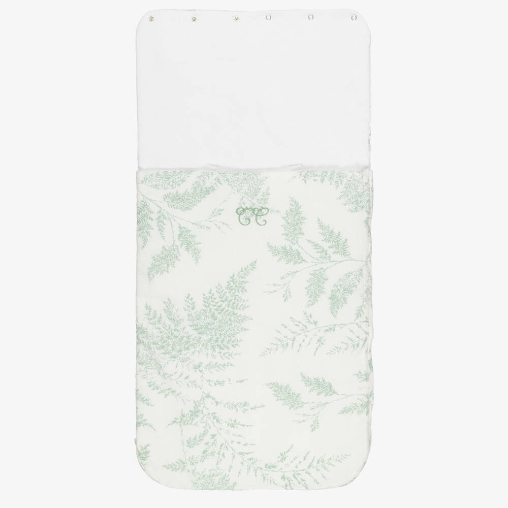 Tartine et Chocolat-Ivory & Green Botanical Print Nest (85cm) | Childrensalon