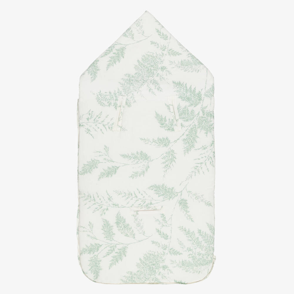Tartine et Chocolat-Ivory & Green Botanical Print Nest (85cm) | Childrensalon