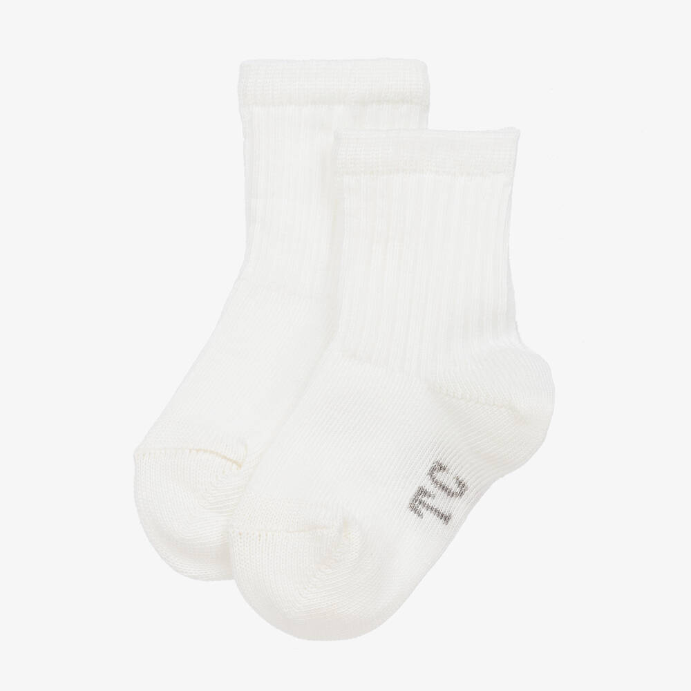Tartine et Chocolat-Ivory Knitted Cotton Socks | Childrensalon
