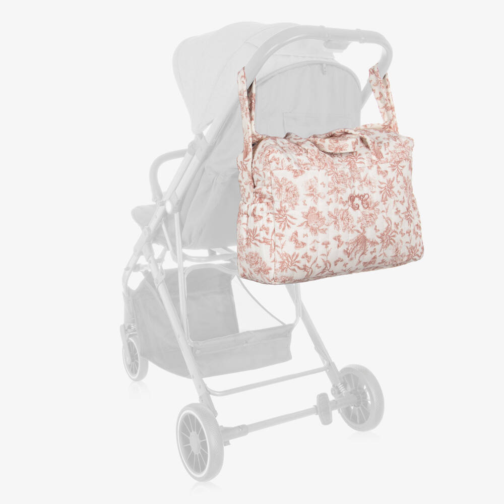Tartine et Chocolat-Ivory & Pink Baby Changing Bag (43cm) | Childrensalon