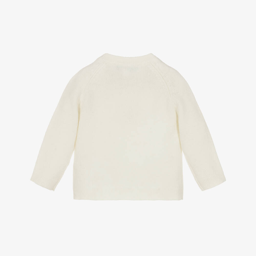 Tartine et Chocolat-بلوفر صوف محبوك لون عاجي للأطفال | Childrensalon