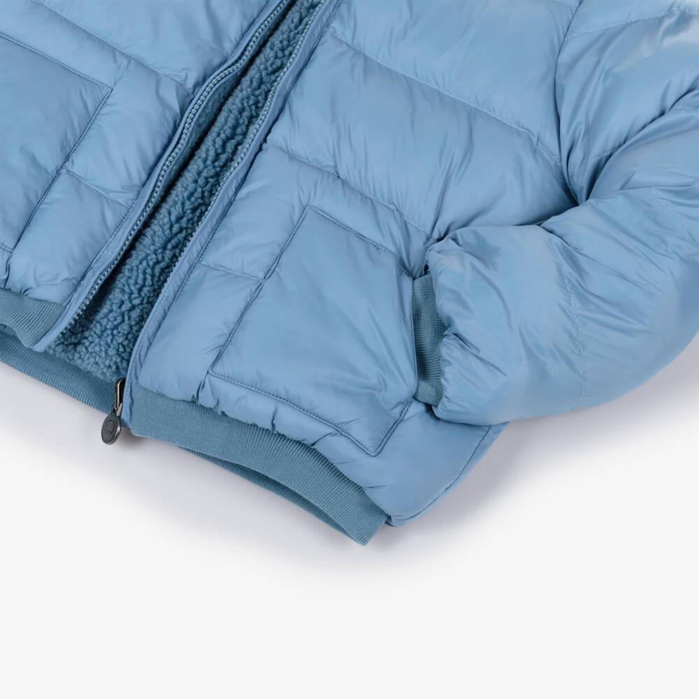 Tartine et Chocolat-جاكيت منفوخ بوجهين فليس لون أزرق للأولاد | Childrensalon