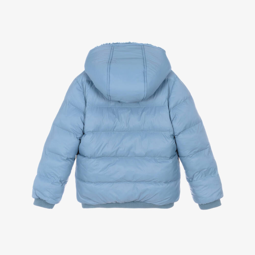 Tartine et Chocolat-جاكيت منفوخ بوجهين فليس لون أزرق للأولاد | Childrensalon