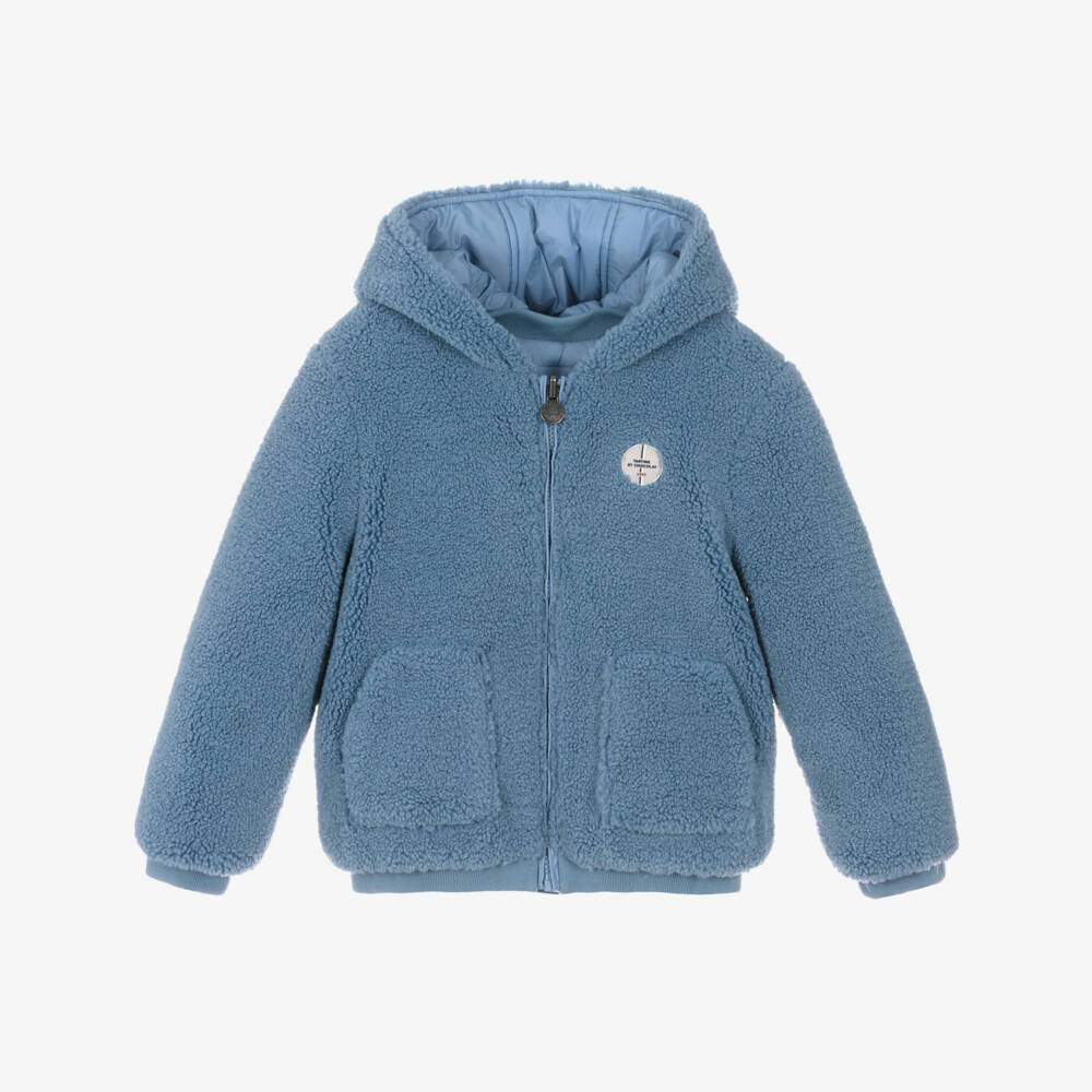Tartine et Chocolat-جاكيت منفوخ بوجهين فليس لون أزرق للأولاد | Childrensalon