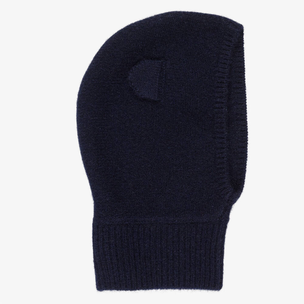 Tartine et Chocolat-Navy Blue Cashmere Knit Balaclava | Childrensalon