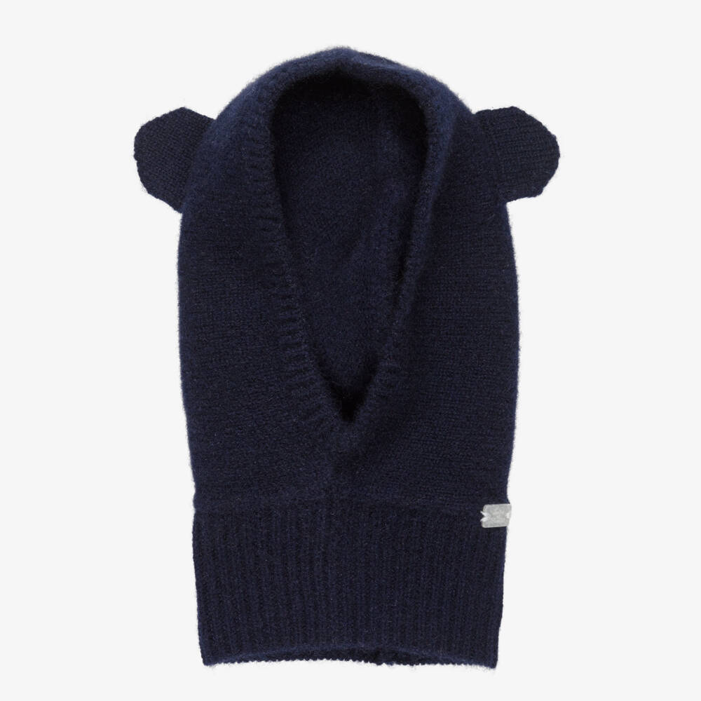 Tartine et Chocolat-Navy Blue Cashmere Knit Balaclava | Childrensalon