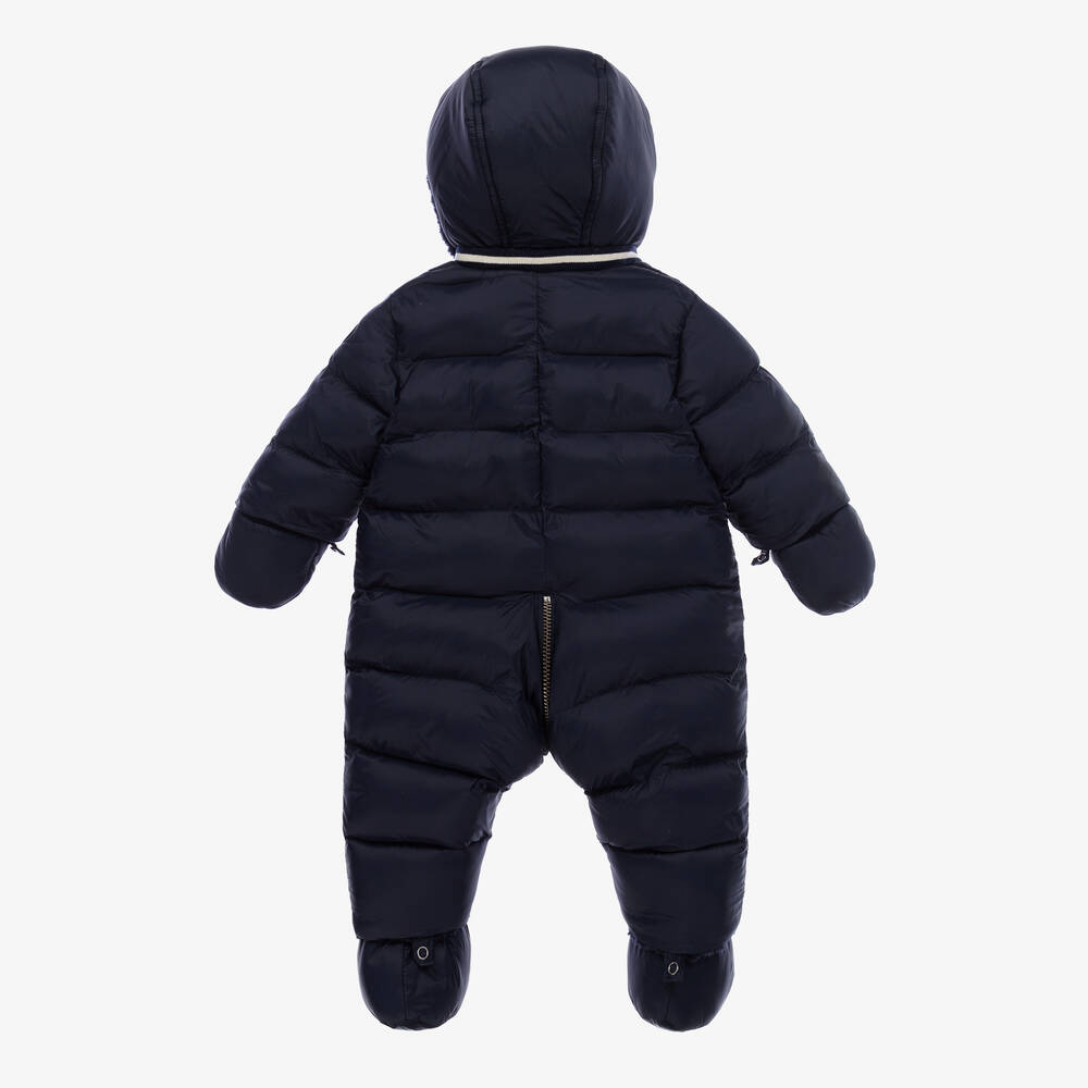 Tartine et Chocolat-Navy Blue Reversible Baby Snowsuit | Childrensalon