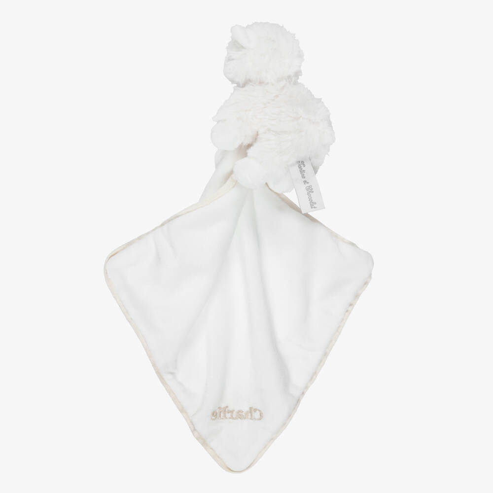 Tartine et Chocolat-Personalised Ivory Lamb Doudou (25cm) | Childrensalon