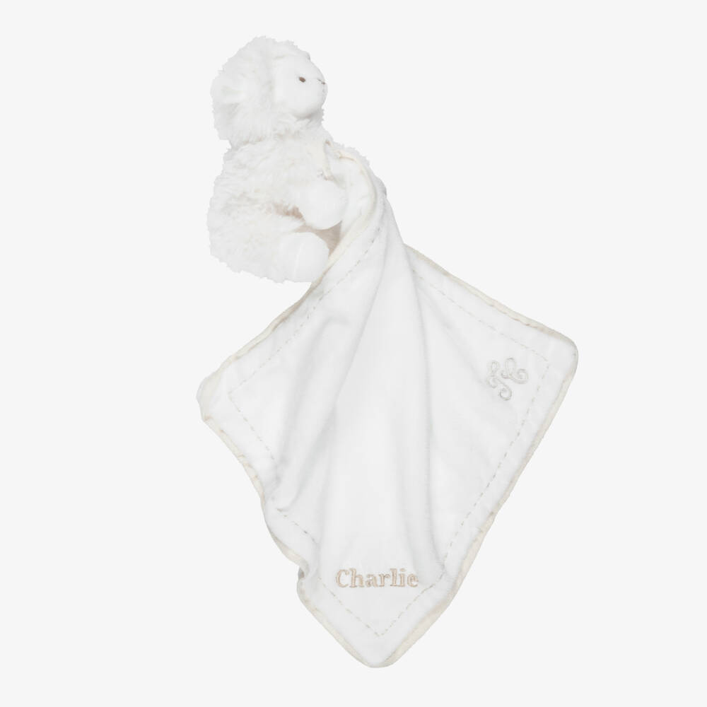 Tartine et Chocolat-Personalised Ivory Lamb Doudou (25cm) | Childrensalon