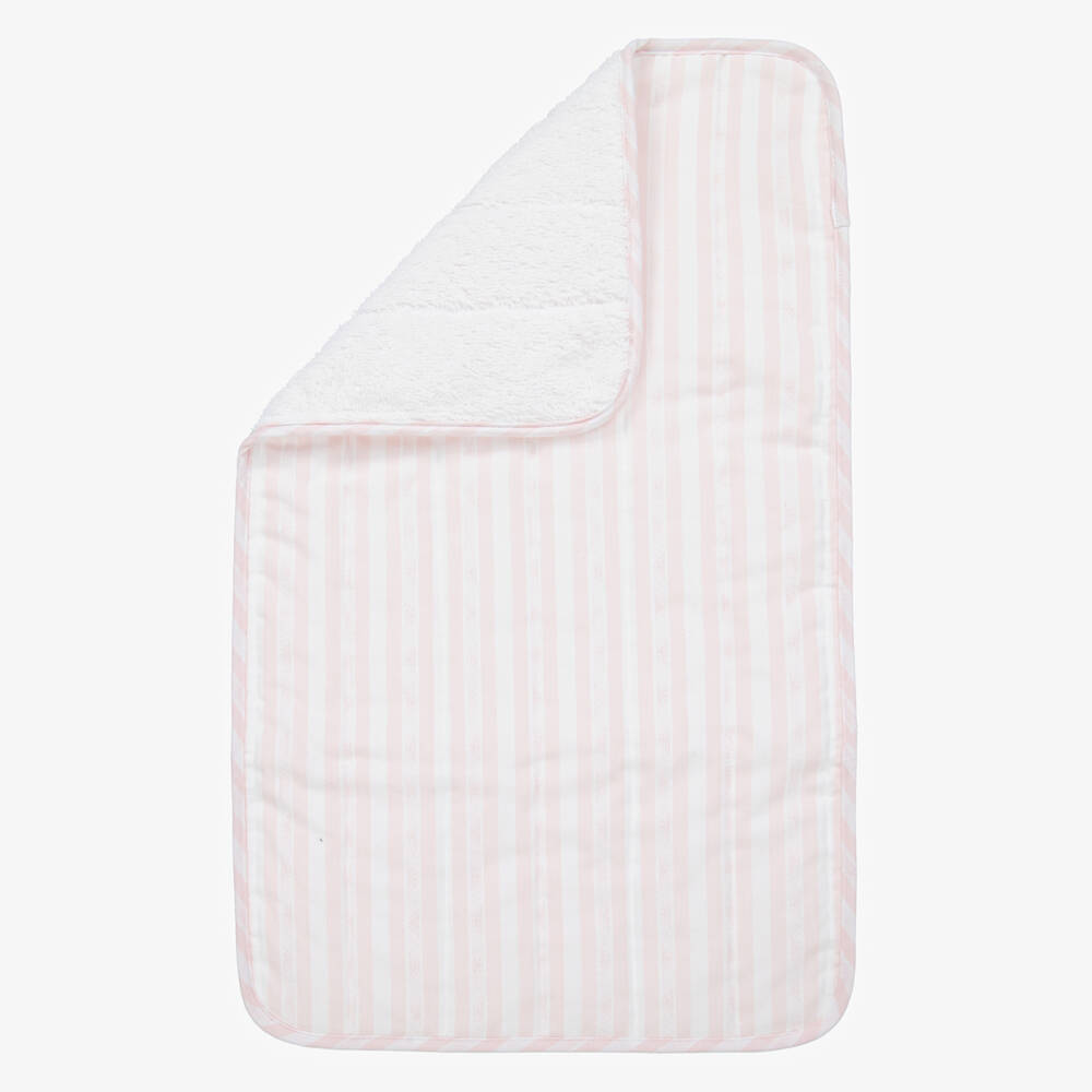 Tartine et Chocolat-حقيبة لمستلزمات الأطفال قطن لون زهري وابيض (37سم) | Childrensalon