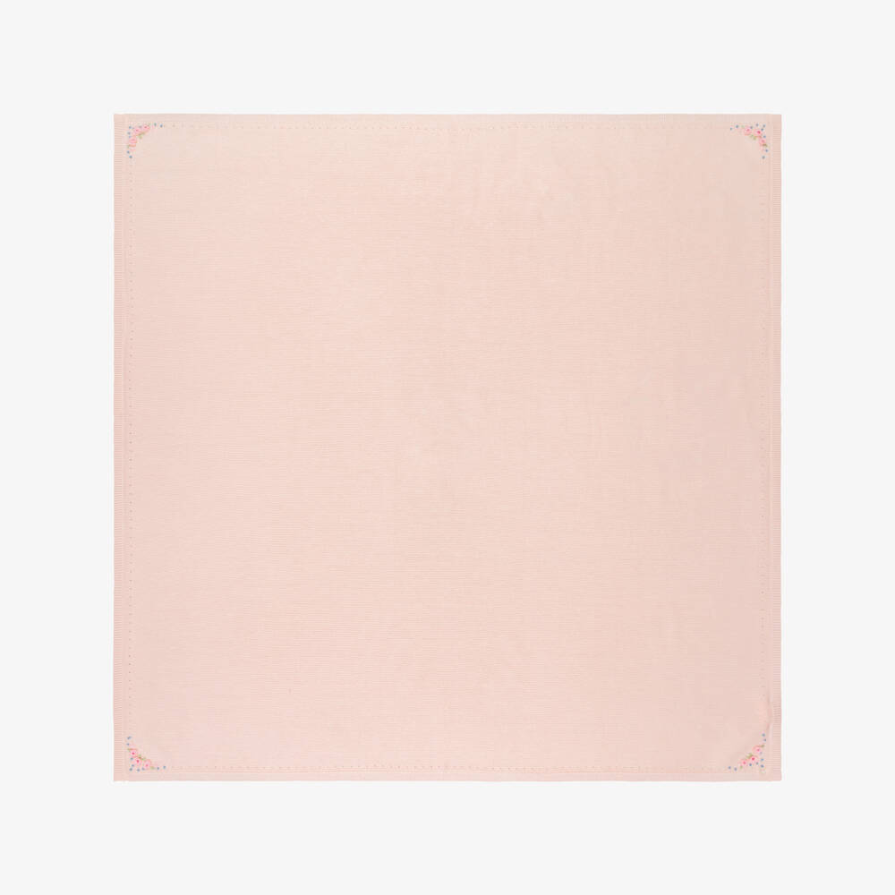 Tartine et Chocolat-بطانية محبوكة قطن لون زهري (90 سم) | Childrensalon