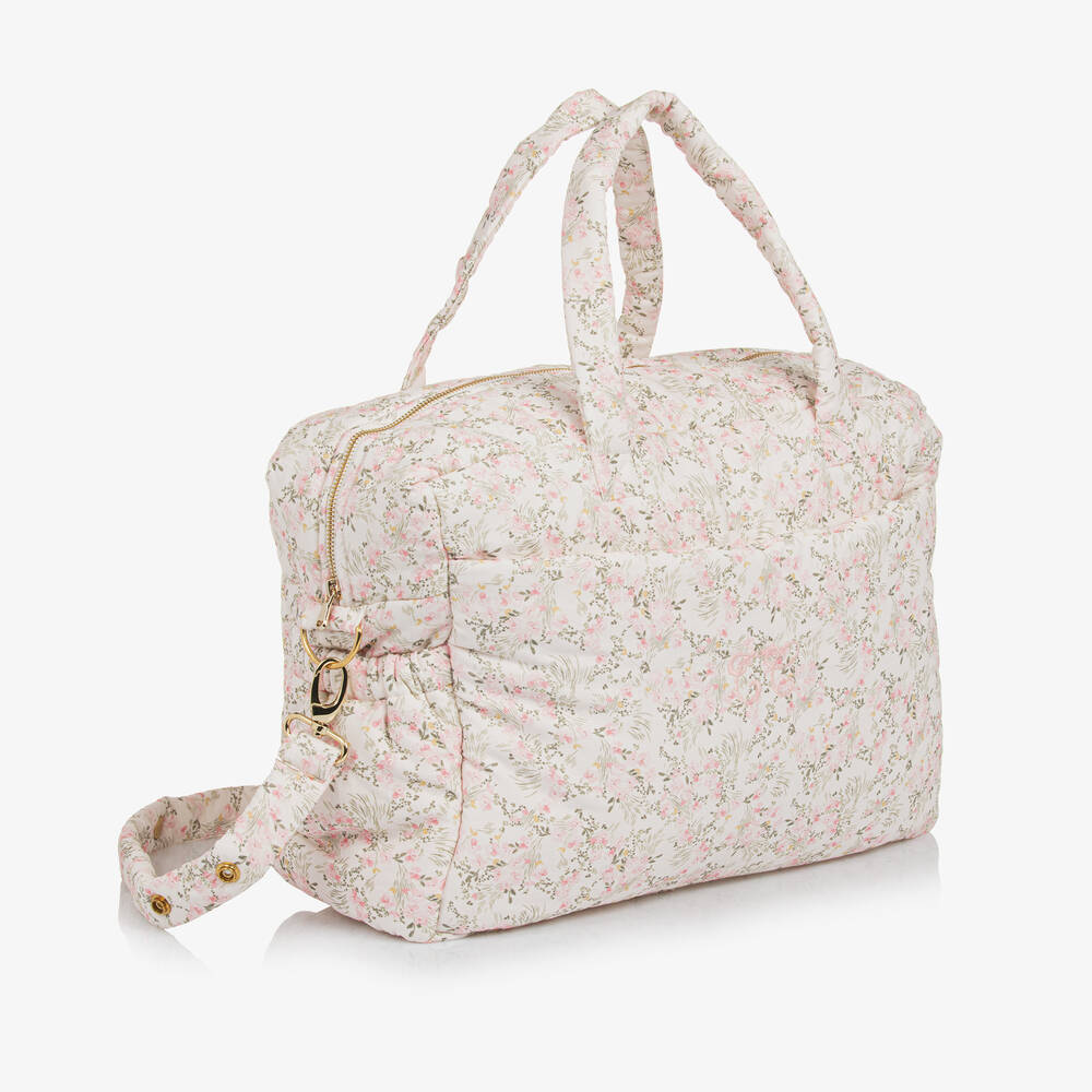 Tartine et Chocolat-Pink Floral Changing Bag (41cm) | Childrensalon