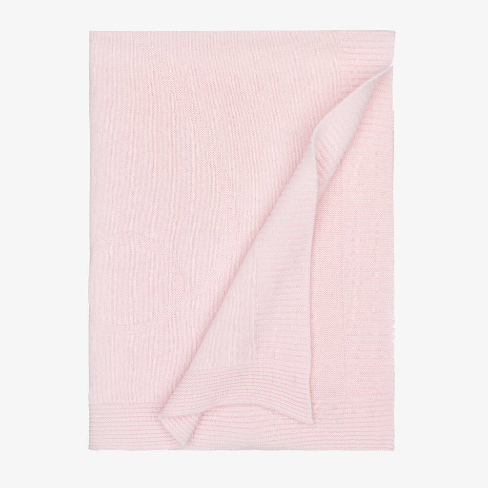 Tartine et Chocolat-Pink Pure Cashmere Baby Blanket (100cm) | Childrensalon