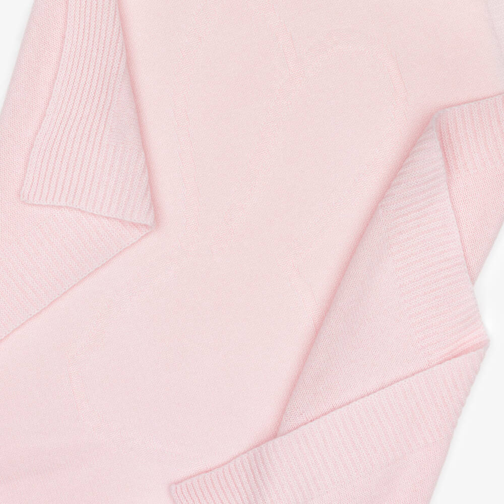 Tartine et Chocolat-Pink Pure Cashmere Baby Blanket (100cm) | Childrensalon
