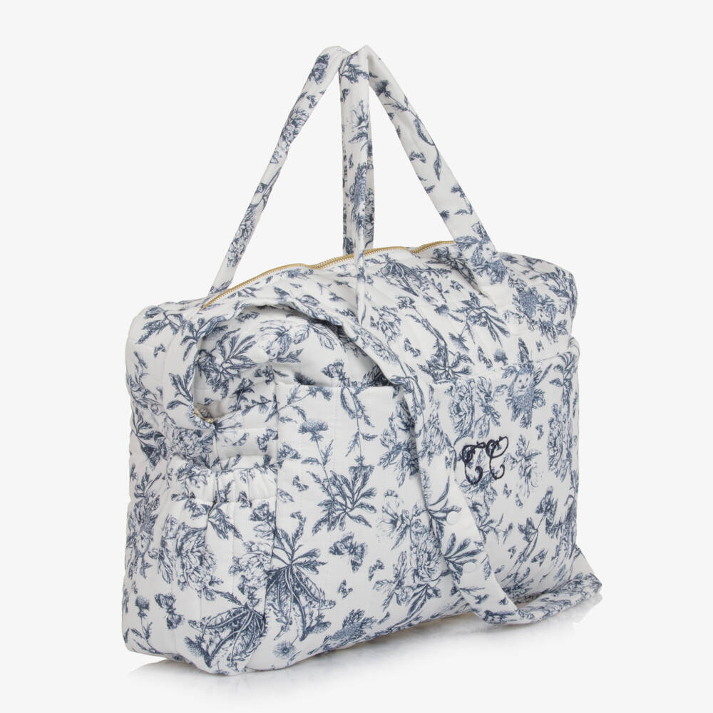 Tartine et Chocolat-Пеленальная сумка бело-синяя туаль де жуи (41см) | Childrensalon