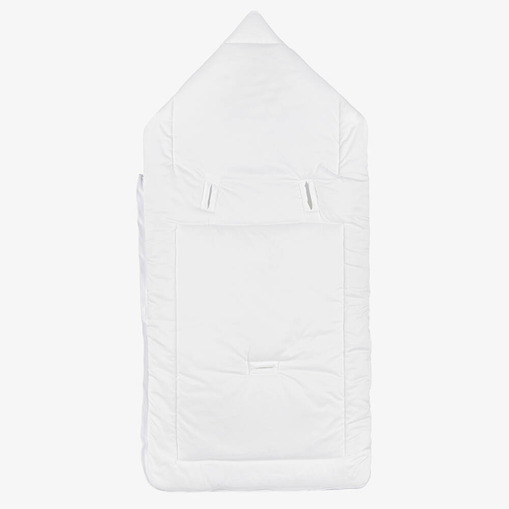 Tartine et Chocolat-Белый конверт для новорожденного из хлопка с логотипом (77 см) | Childrensalon