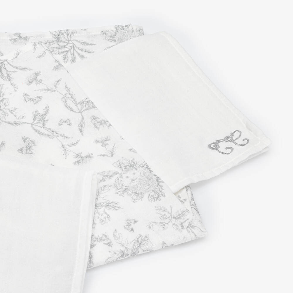 Tartine et Chocolat-Муслиновые салфетки кремово-серые туаль де жуи из хлопка (2шт.) | Childrensalon