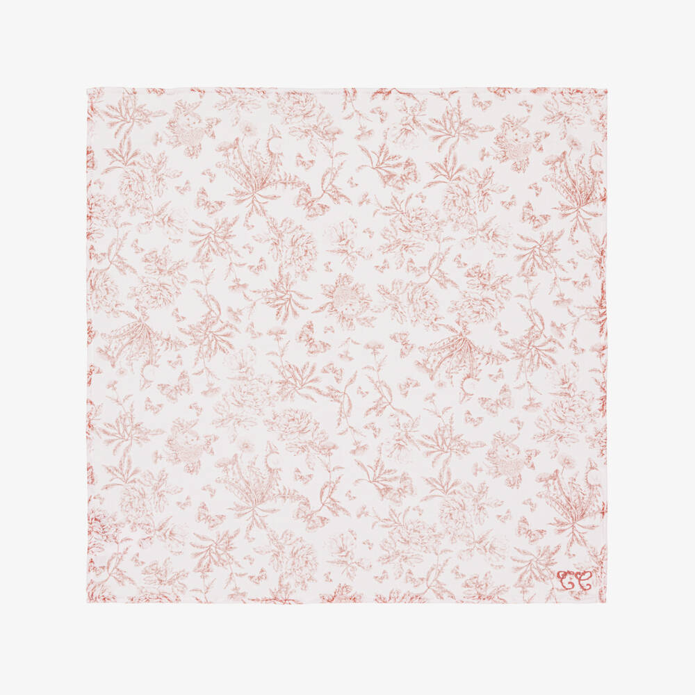 Tartine et Chocolat-Муслиновые салфетки кремово-розовые туаль де жуи из хлопка (2шт.) | Childrensalon