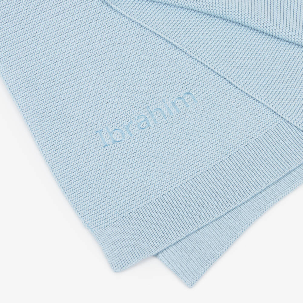 The Baby Gifting Company-Boys Blue Musical Carousel Personalised Baby Gift Set | Childrensalon