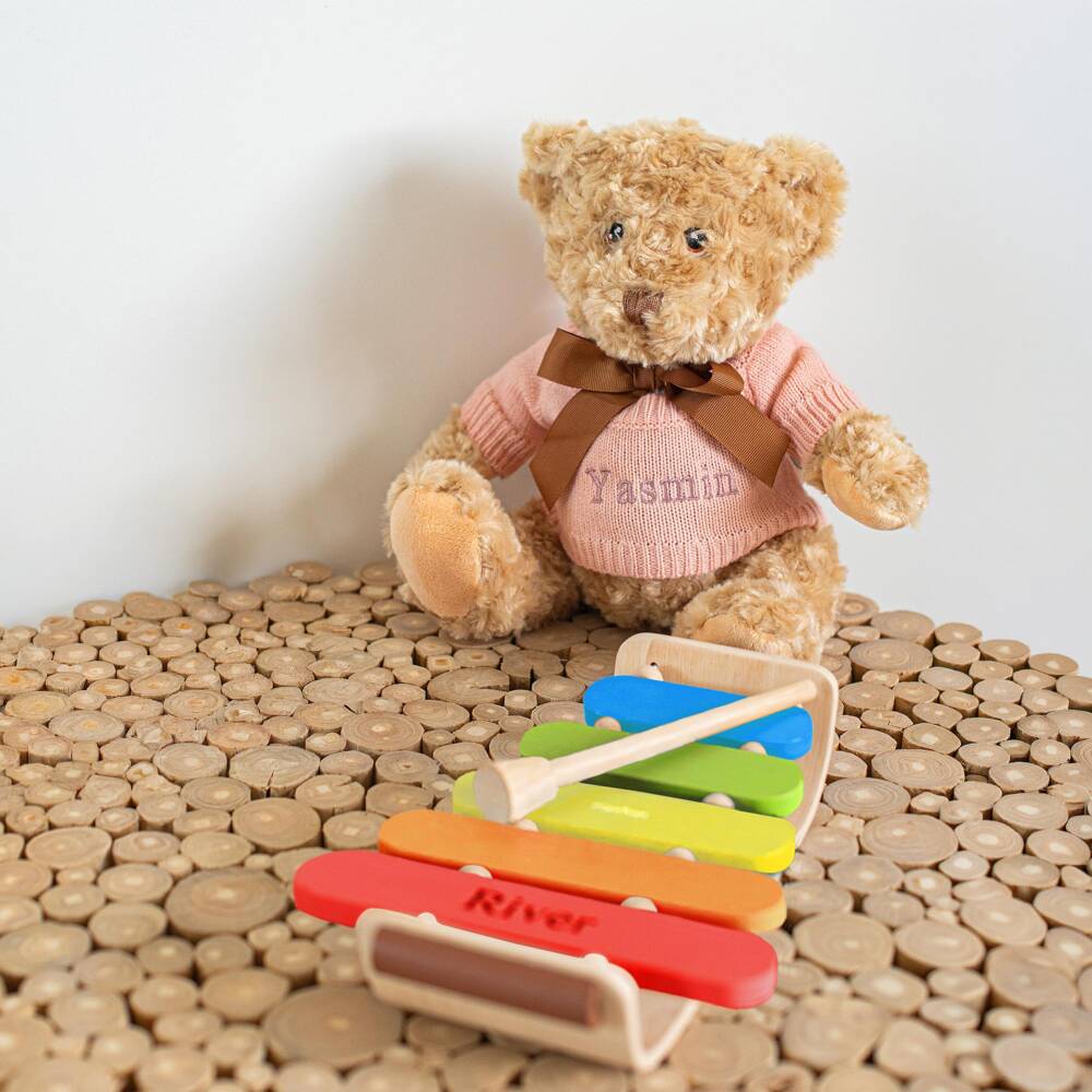 The Baby Gifting Company-Pink Personalised Music Baby Gift Set | Childrensalon