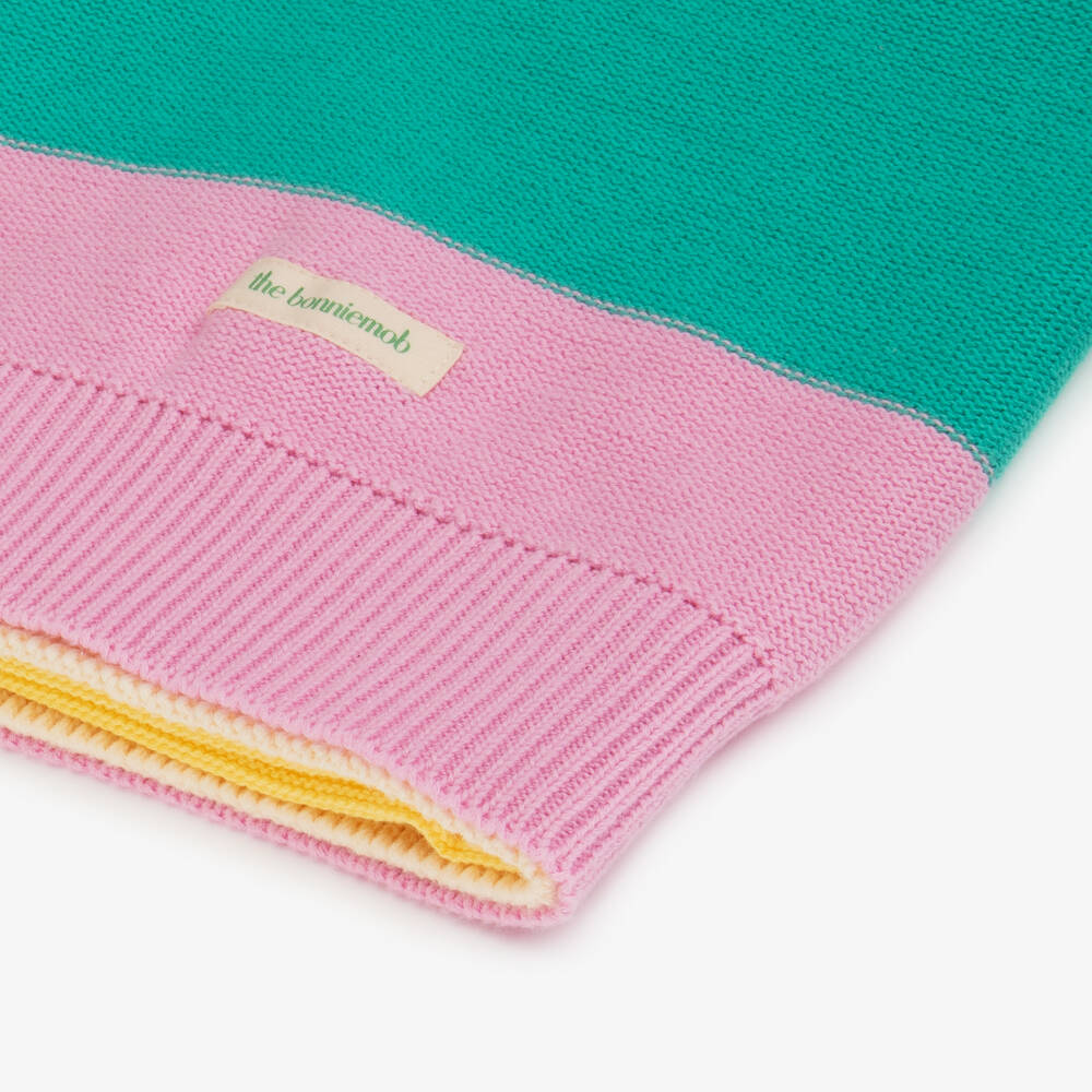 The Bonniemob-بطانية قطن محبوك بألوان متعددة (95 سم) | Childrensalon