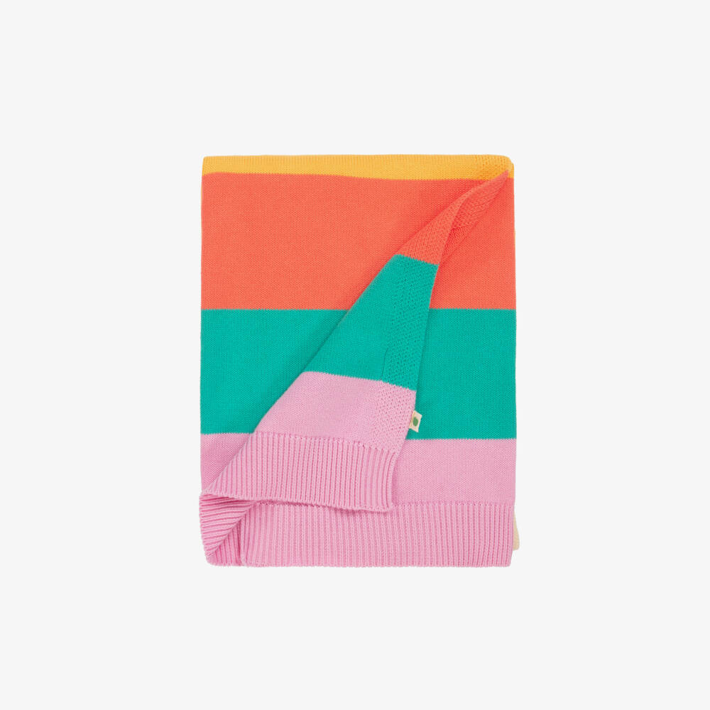 The Bonniemob-بطانية قطن محبوك بألوان متعددة (95 سم) | Childrensalon