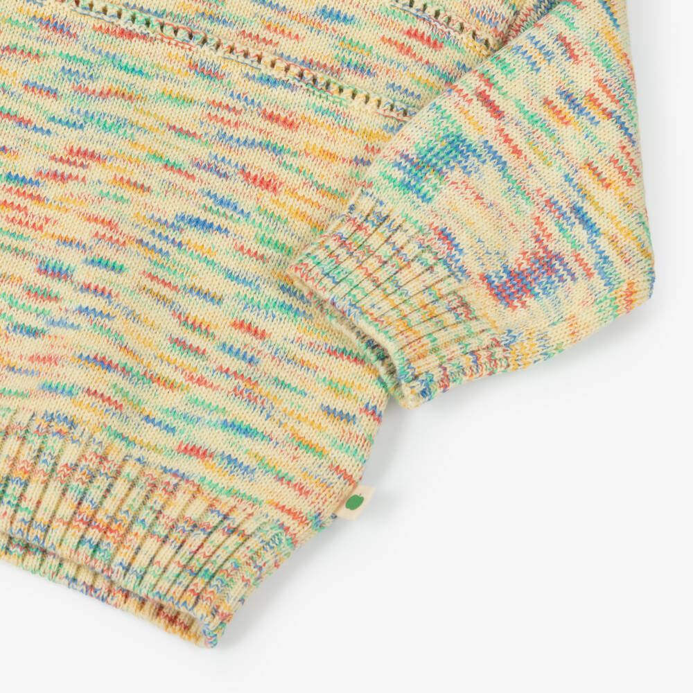 The Bonniemob-بلوفر قطن عضوي محبوك لون عاجي للأطفال | Childrensalon