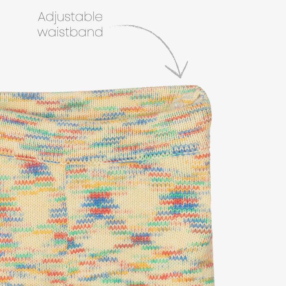 The Bonniemob-Ivory Organic Cotton Knit Trousers | Childrensalon