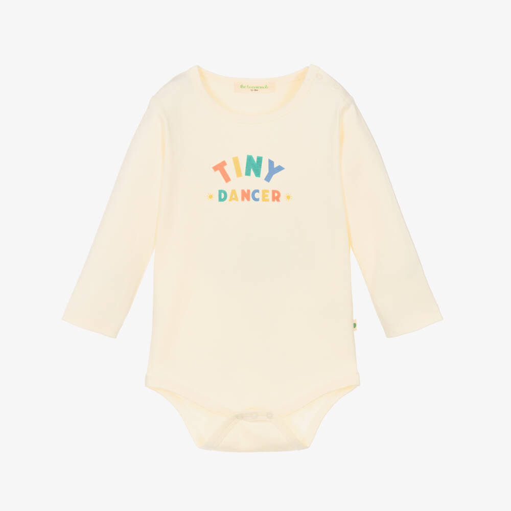 The Bonniemob-Ivory Organic Cotton Tiny Dancer Baby Bodyvest | Childrensalon