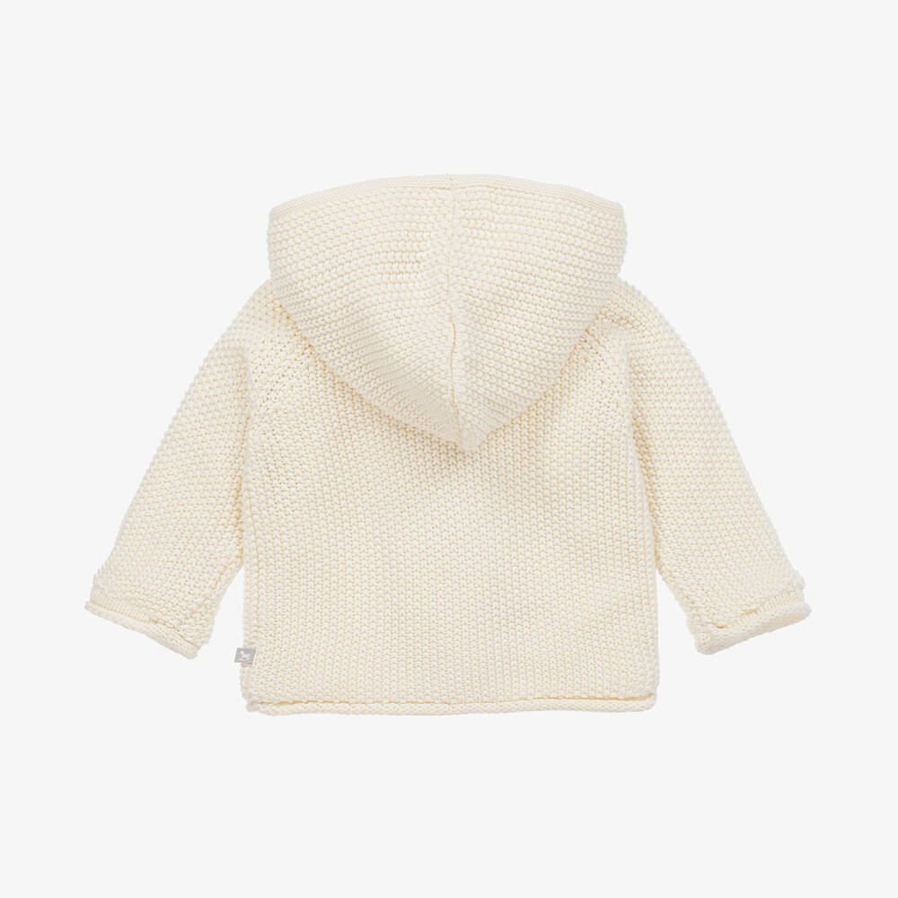 The Little Tailor-معطف شتوي قطن محبوك لون عاجي للأطفال | Childrensalon