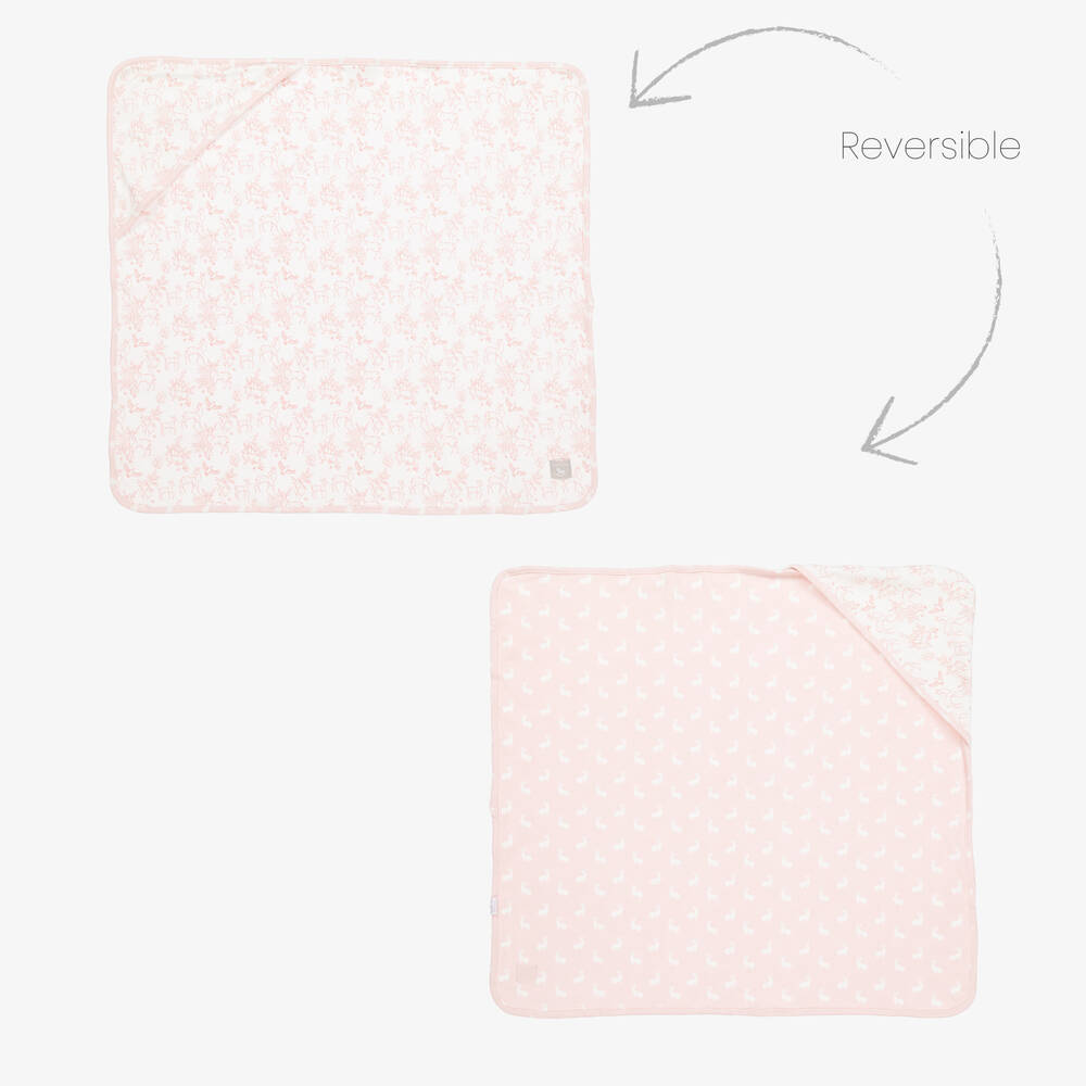 The Little Tailor-Pink Woodland Print Cotton Babysuit Set | Childrensalon