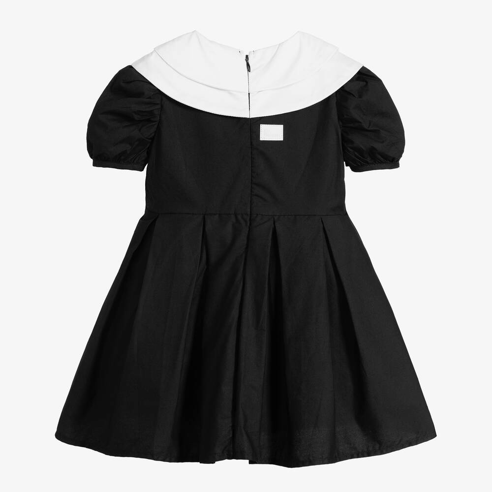 The Tiny Universe-Girls Black Cotton Dress | Childrensalon