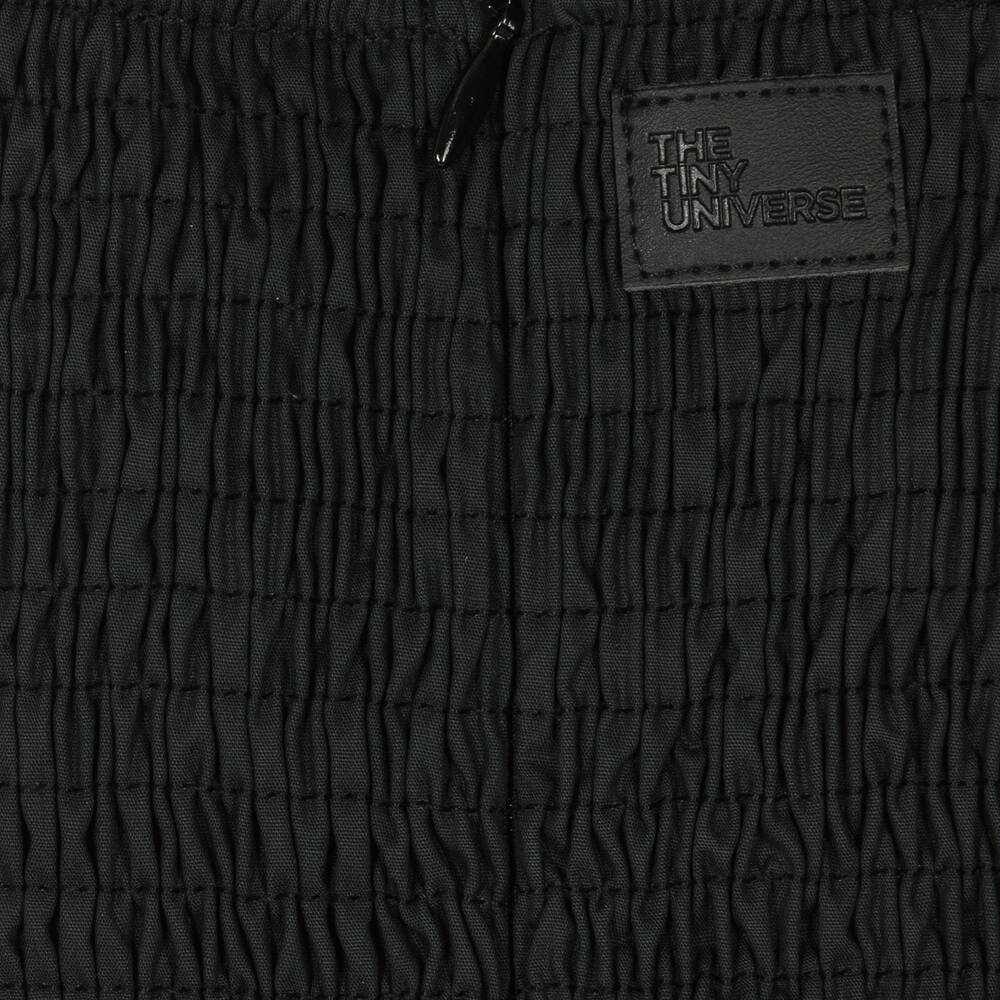 The Tiny Universe-فستان قطن بوبلين لون أسود | Childrensalon